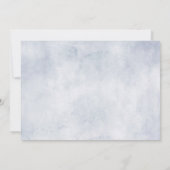 Save The Date Hydrangées bleu pâle rose pastel mariage (Dos)