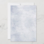 Save The Date Hydrangées bleu pâle rose pastel mariage (Dos)