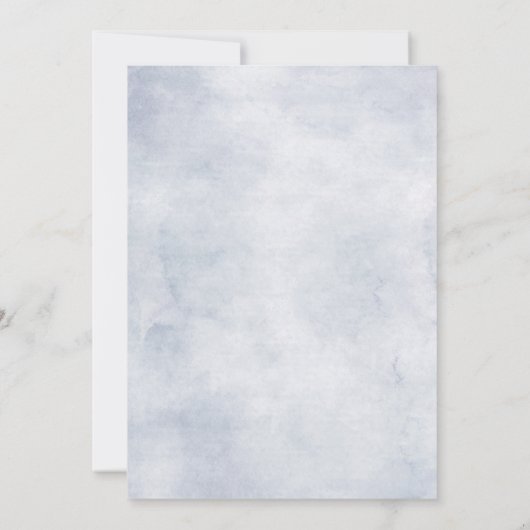 Save The Date Hydrangées bleu pâle rose pastel mariage (Dos)