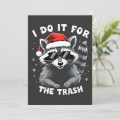 Save The Date I Do It for the Trash Funny Christmas Raccoon (Debout devant)