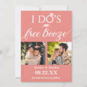 Save The Date I Do's & Free Booze Modern Wedding Enregistrer la (Devant)
