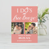 Save The Date I Do's & Free Booze Modern Wedding Enregistrer la (Debout devant)