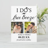 Save The Date I Do's & Free Booze Modern Wedding Enregistrer la  (Debout devant)