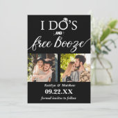 Save The Date I Do's & Free Booze Modern Wedding Enregistrer la (Debout devant)