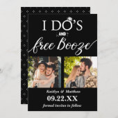 Save The Date I Do's & Free Booze Modern Wedding Enregistrer la (Devant / Derrière)