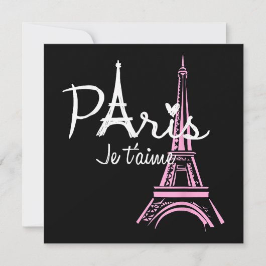 Save The Date I Love Paris Tour Eiffel France Souvenir français (Devant)