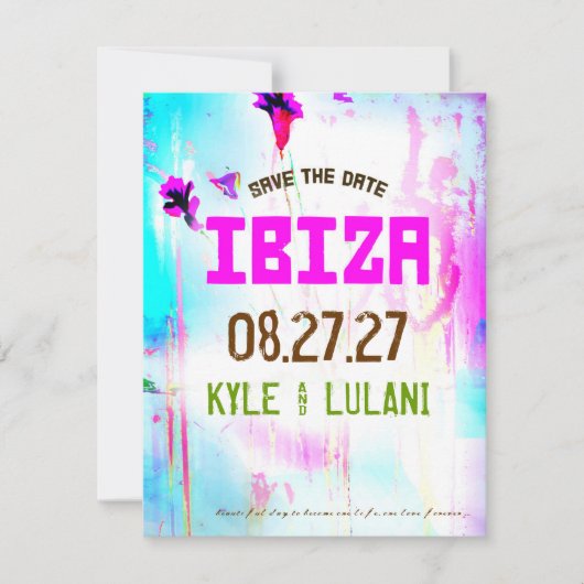 Save The Date IBIZA Destination Enregistrer la date (Devant)