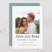 Save The Date Ice Simple CARRÉ Photo mariage enregistrer la date (Devant / Derrière)