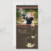 Save The Date Ikebana Frangipani Mariage de fleurs tropicales ro (Devant)