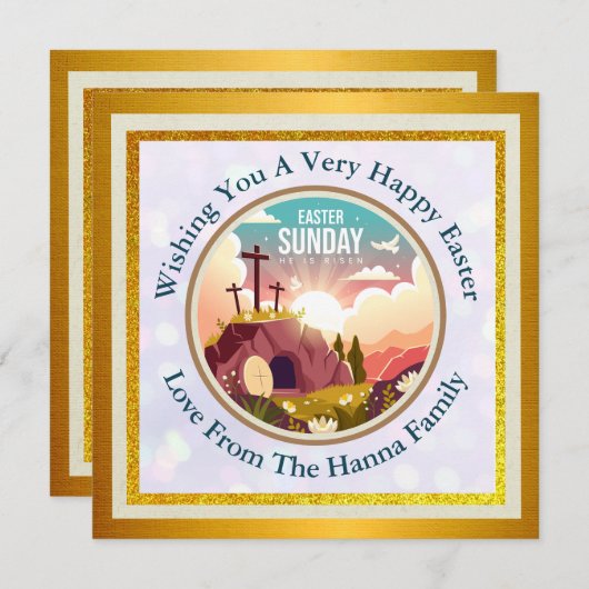 Save The Date Il est ressuscité et fête de la résurrection diman (Devant / Derrière)