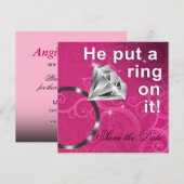 Save The Date Il y a mis une bague - Enregistrer la date (Devant / Derrière)