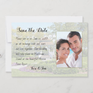 Save The Date Île Mackinaw Sauvez la date