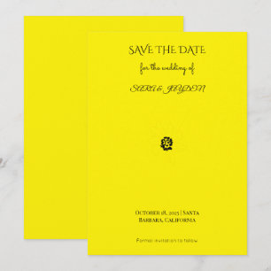 Save The Date Illustration de fleurs en noir et blanc – Concepti