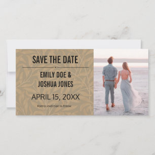 Save The Date Illustration de mariage victorien vintage 1844