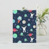 Save The Date Illustration de motif spatial (Debout devant)