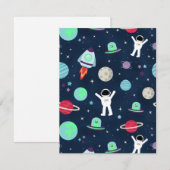 Save The Date illustration de motif spatial (Devant / Derrière)