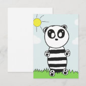 Save The Date Illustration de Panda Mignon (Devant / Derrière)