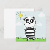 Save The Date Illustration de Panda Mignon (Devant / Derrière)