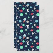 Save The Date Illustration du Motif spatial (Devant / Derrière)