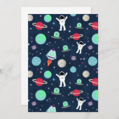 Save The Date Illustration du Motif spatial (Devant / Derrière)