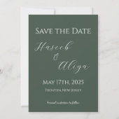 Save The Date Illustration d'un couple de mariages pakistanais (Dos)