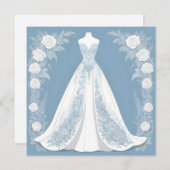 Save The Date Illustration élégante de robe de mariée (Devant / Derrière)