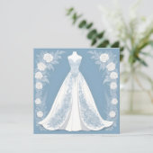 Save The Date Illustration élégante de robe de mariée (Debout devant)