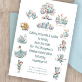 Save The Date Illustration lunaire 12 jours de Noël