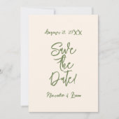 Save The Date Illustration manuscrite Scribble Mariage moderne (Devant)