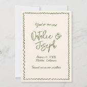 Save The Date Illustration manuscrite Scribble Mariage moderne (Dos)