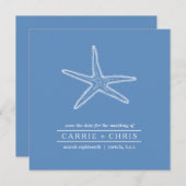 Save The Date Illustration Starfish Enregistrer la date (Devant / Derrière)