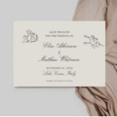 Save The Date Illustré Mariage Whimsical Enregistrer La Date