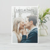 Save The Date Image blanche unique enregistrer la date (Debout devant)
