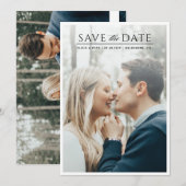 Save The Date Image blanche unique enregistrer la date (Devant / Derrière)