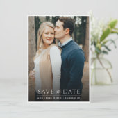 Save The Date Image blanche unique enregistrer la date (Debout devant)