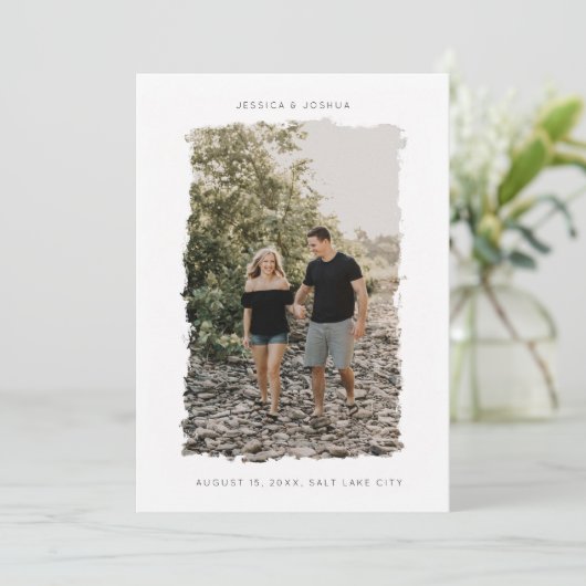 Save The Date Image brossée (Debout devant)