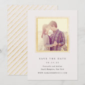 Save The Date Image classique rose et or Enregistrer la date (Devant / Derrière)
