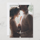 Save The Date Image de couple Texte de script blanc Enregistrer (Dos)