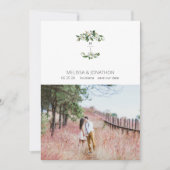 Save The Date Image Florale de Magnolia Blanc Rustique (Devant)