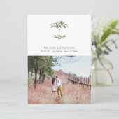 Save The Date Image Florale de Magnolia Blanc Rustique (Debout devant)