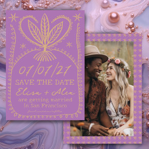 Save The Date Image Whimsical Boho ENREGISTRER LA DATE PHOTO PER