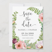 Save The Date Imaginaire Floral Boho Wedding Enregistrer la cart (Devant)
