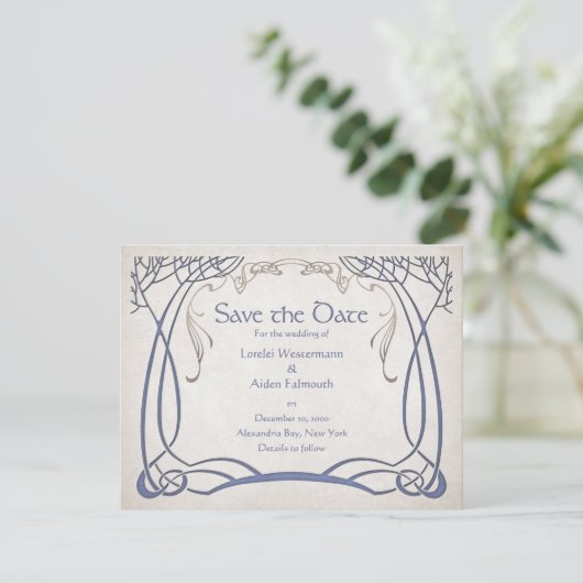 Save The Date Imaginaire médiéval Celtic Mariage (Debout devant)