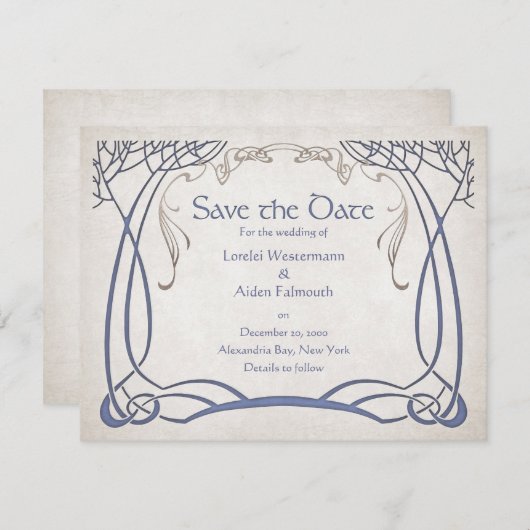 Save The Date Imaginaire médiéval Celtic Mariage (Devant / Derrière)