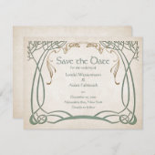 Save The Date Imaginaire médiéval Celtic Mariage (Devant / Derrière)