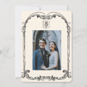 Save The Date Imaginaire médiéval Moyen Age Engraving (Dos)