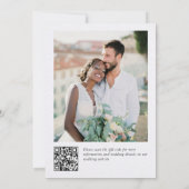 Save The Date Impression élégante Pressée Fleurs pastel Boho Mar (Dos)