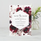 Save The Date Imprimable Elegant Mariage Bourgogne (Debout devant)