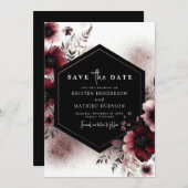Save The Date Imprimable Rustique Mariage de Bourgogne (Devant / Derrière)