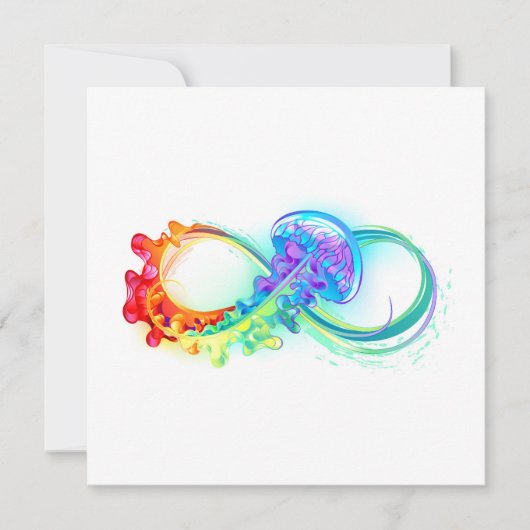 Save The Date Infini avec méduse arc-en-ciel (Devant)